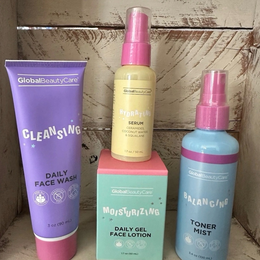 Global Beauty Care Skin Care Set Toner Mist Serum Gel Lotion Face Wash